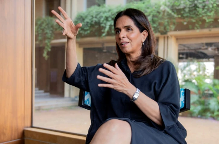 La couturière indienne Anita Dongre, le 14 février 2020, à Bombay.