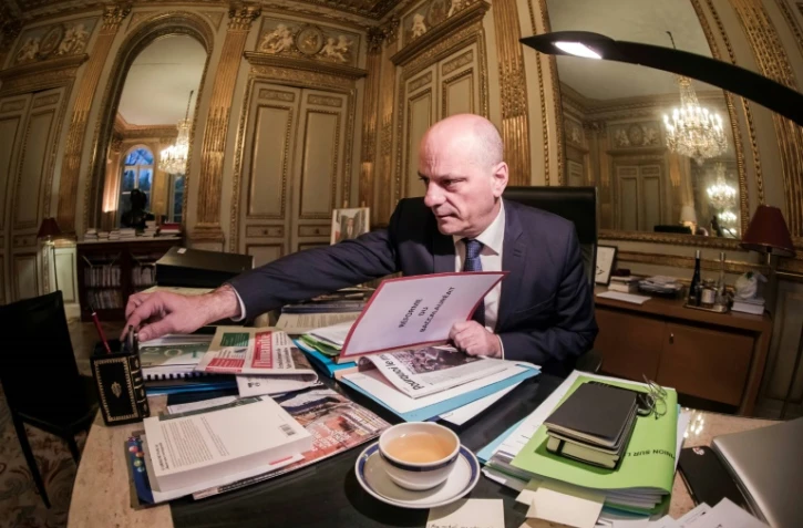 Jean-Michel Blanquer, ministre de l'Education, à son bureau, le 18 janvier 2018 à Paris