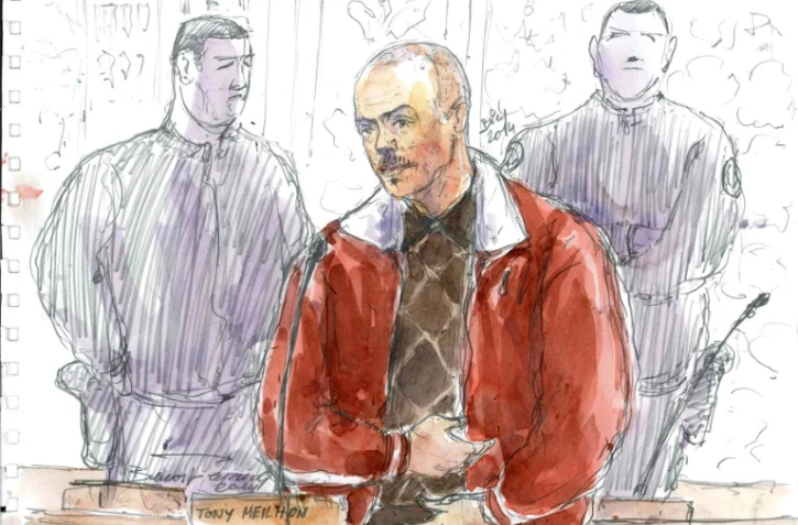 Croquis d'audience en date du 18 novembre 2014 de Tony Meilhon lors de son procès à Rennes 