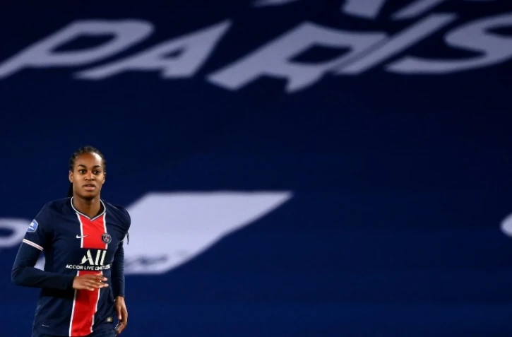 L'attaquante du Paris SG Marie-Antoinette Katoto lors d'un match de D1 contre Lyon au Parc des Princes le 20 novembre 2020