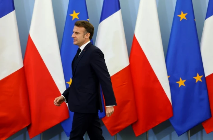 Le président Emmanuel Macron à Varsovie, le 12 décembre 2024 en Pologne