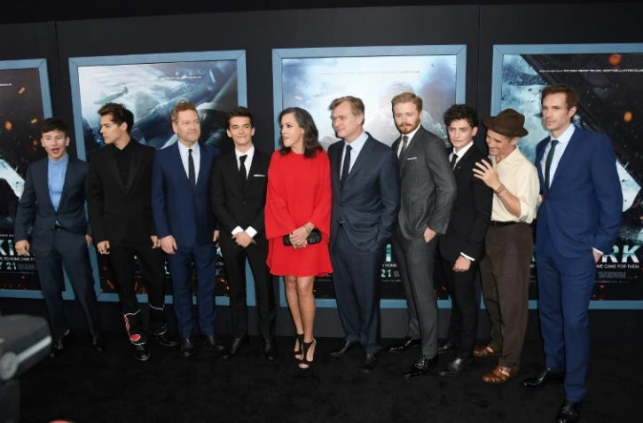 L'équipe du film Dunkerque, du réalisateur britannique Christopher Nolan, le 18 juillet 2017 à New York