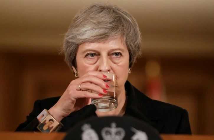 La Première ministre britannique Theresa May lors d'une conférence de presse à Londres, le 15 novembre 2018