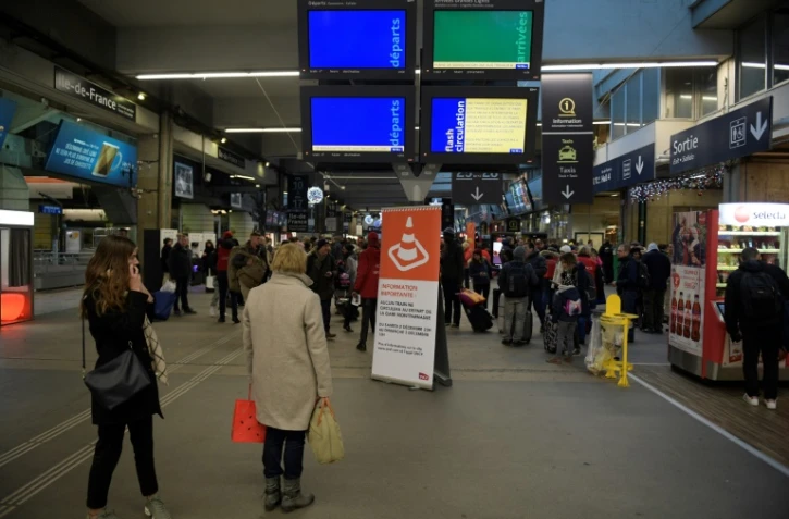 La gare Montparnasse, dimanche, alors que le trafic était totalement interrompu à cause d'un problème informatique