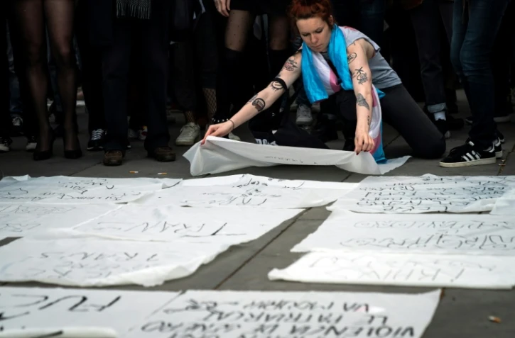 Une manifestation contre les violences aux personnes LGBT, le 9 avril 2019 à Paris