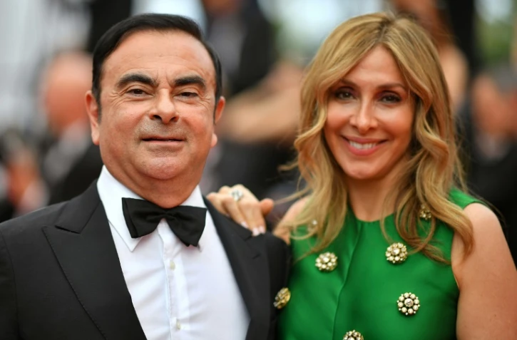 Carlos Ghosn et son épouse Carole au festival de Cannes, le 26 mai 2017