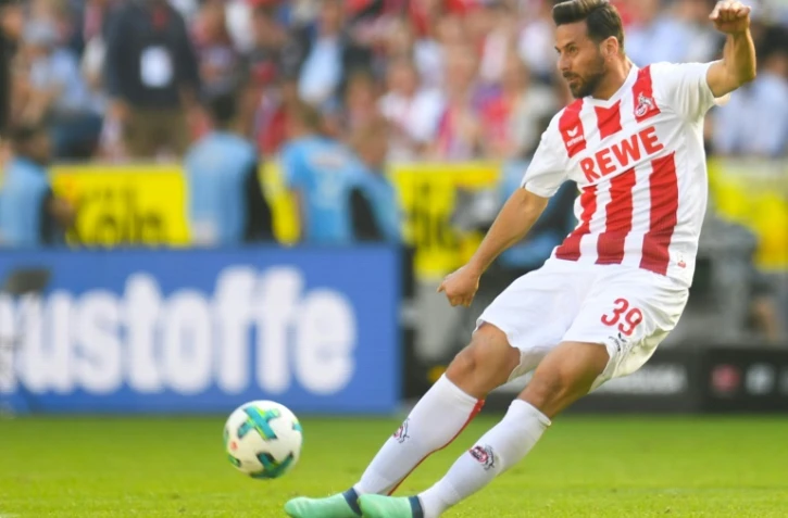 Le Péruvien Claudio Pizarro, pendant un match du FC Cologne face au Bayern Munich, à Cologne, en Allemagne, le 5 mai 2018  