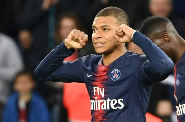 L'attaquant du Paris SG Kylian Mbappé auteur d'un doublé lors de la victoire sur Nîmes 3-0 au Parc des Princes le 23 février 2019