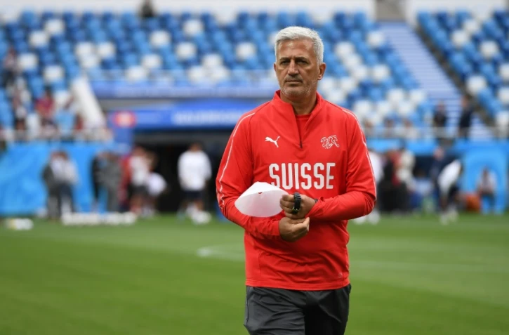 Le sélectionneur suisse Vladimir Petkovic lors d'un entraînement, le 21 juin 2018 à Kaliningrad