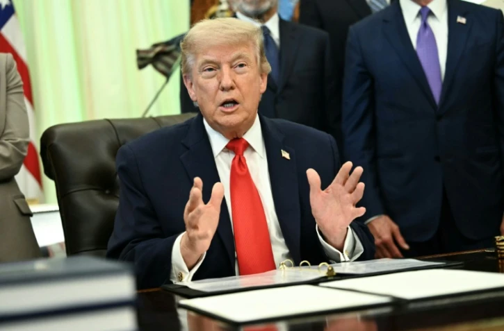 Le président américain Donald Trump dans le Bureau ovale de la Maison Blanche, le 11 juin 2026 à Washington