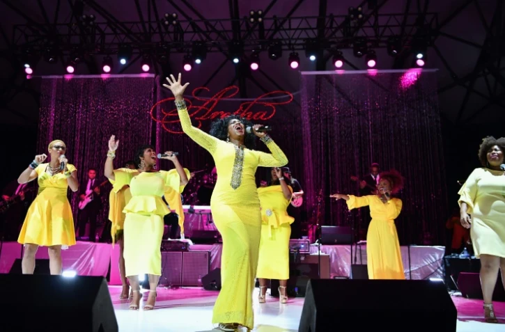 Un concert a rendu hommage à Aretha Franklin à la veille de ses funérailles, le 30 août 2018 à Detroit 