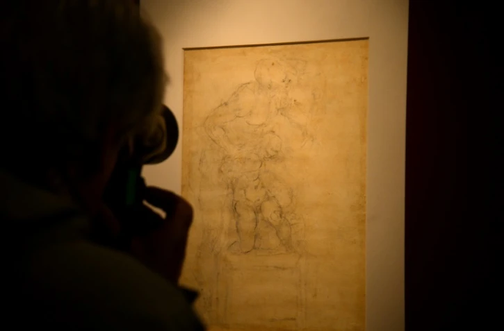 Le dessin de Michel-Ange, "Le Sacrifice d'Isaac" exposé à Rome aux Musées du Capitole, le 21 avril 2017