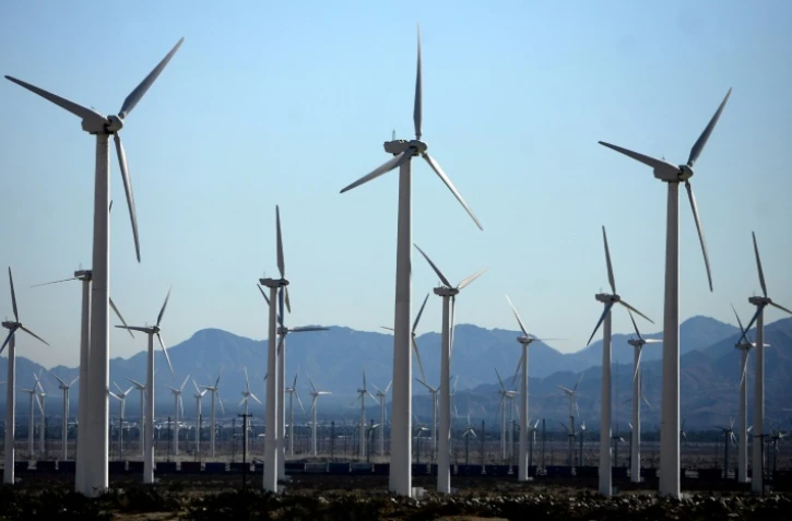 Des éoliennes à Palm Springs, en Californie