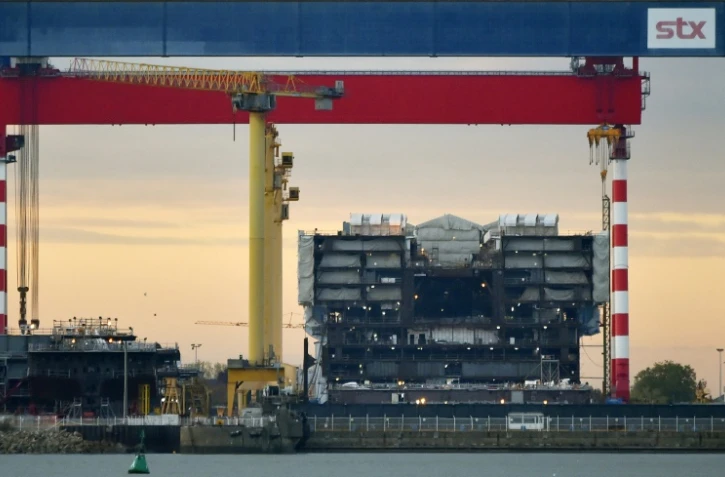 Le chantier naval STX de Saint-Nazaire, le 10 octobre 2016