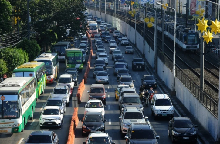 Embouteillages à Manille, le 11 janvier 2016 aux Philippines
