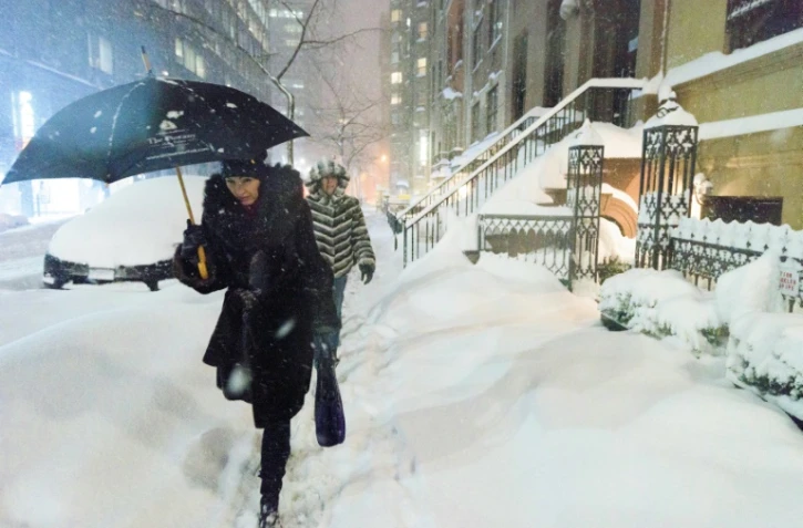 New York sous la neige le 23 janvier 2016 