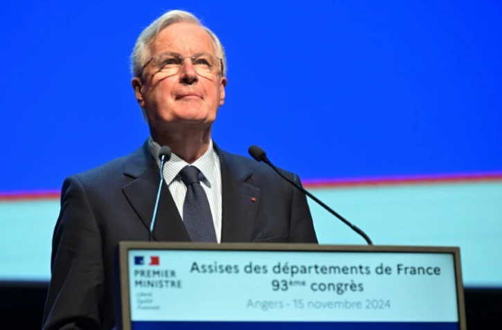 Le Premier ministre Michel Barnier aux Assises des Départements de France à Angers, le 15 novembre 2024