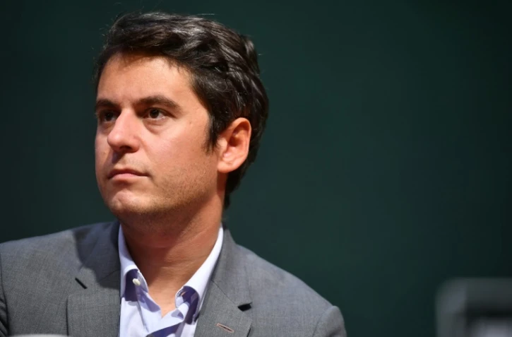 Le président du groupe parlementaire Ensemble pour la République Gabriel Attal, au congrès du parti Renaissance de Nouvelle-Aquitaine à Saint-Jean de Luz, le 5 octobre 2024