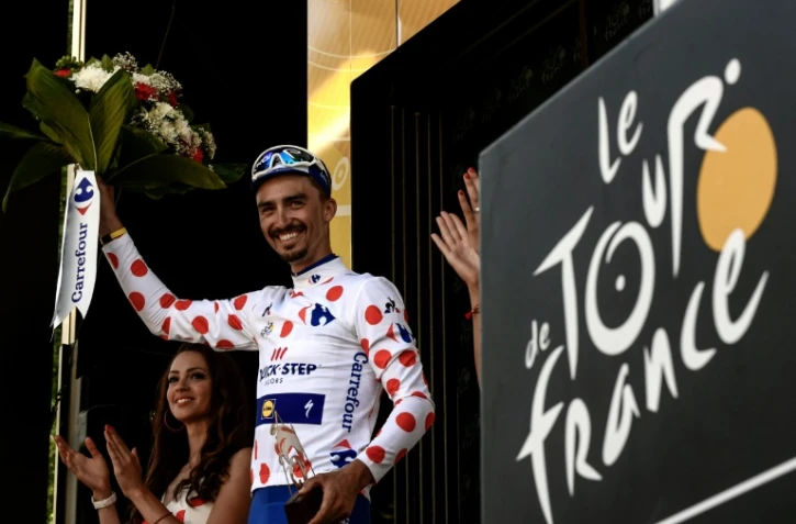 Le Français Julian Alaphilippe remporte, à Bagnères-de-Luchon, sa 2e étape sur ce 105e Tour de France, le 24 juillet 2018