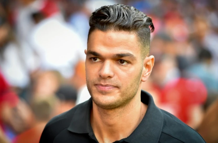 Le nouvel attaquant de Rennes Hatem Ben Arfa lors de la présentation aux supporters au Roazhon Park, le 2 septembre 2018 à Rennes