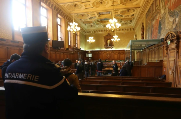 La salle d'audience de la cour d'assises spéciale qui juge la filière djihadiste Cannes-Torcy, le 20 avril 2017