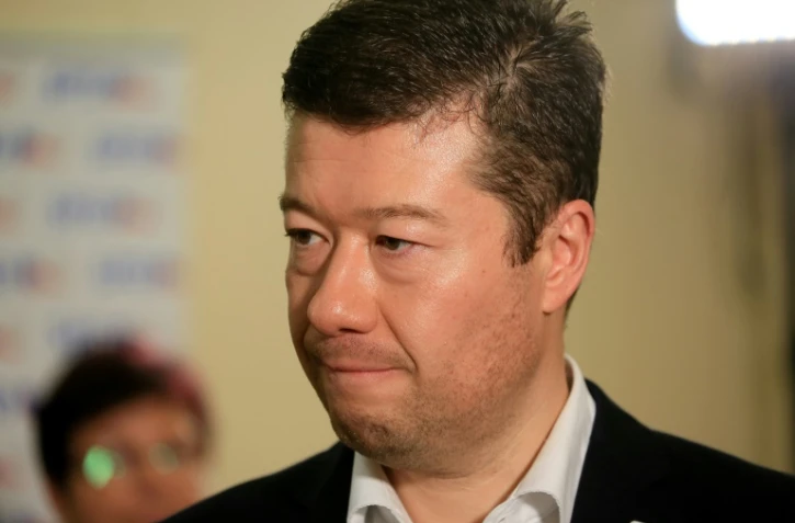 Le leader d'extrême droite tchèque Tomio Okamura le 21 octobre 2017 à Prague