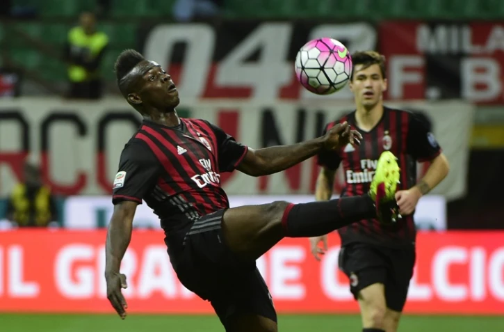 Mario Balotelli lors du match AC Milan - AS Rome, le 14 mai 2016 au stade San Siro de Milan