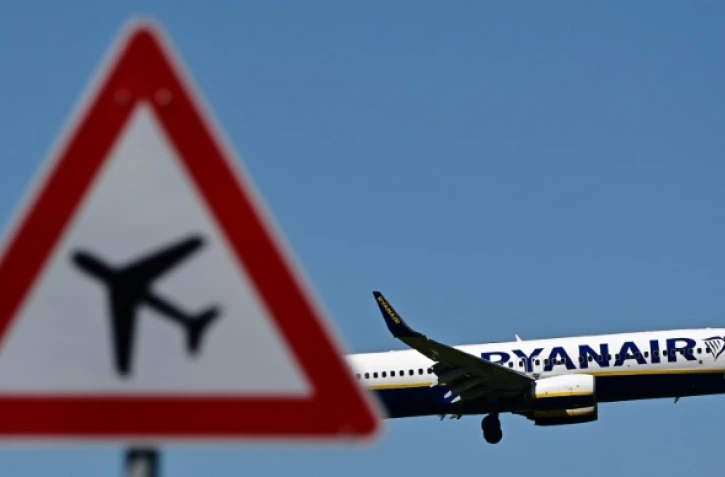 Un avion de la compagnie Ryanair à l'approche de l'aéroport Berlin Schönefeld, le 31 mai 2021