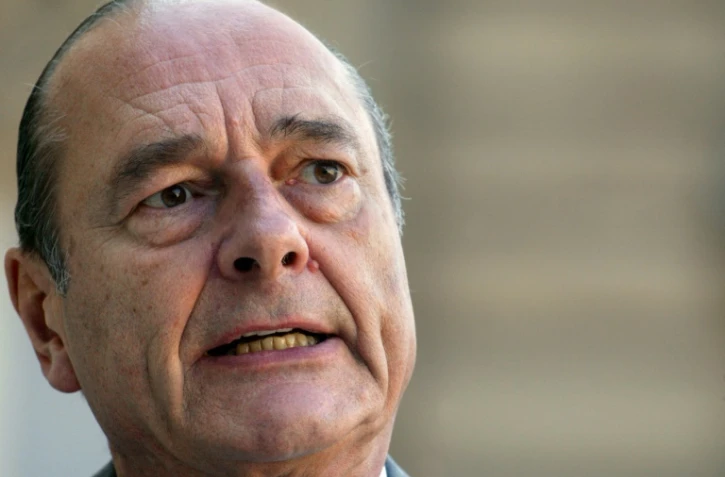 L'ancien président de la République Jacques Chirac  à l'Elysée le 8 avril 2002