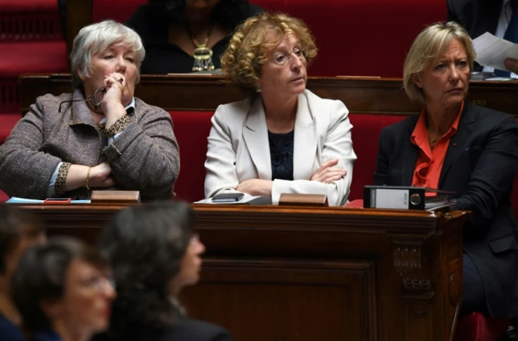 La ministre du Travail Muriel Pénicaud (C), à l'Assemblée nationale, le 3 octobre 2017
