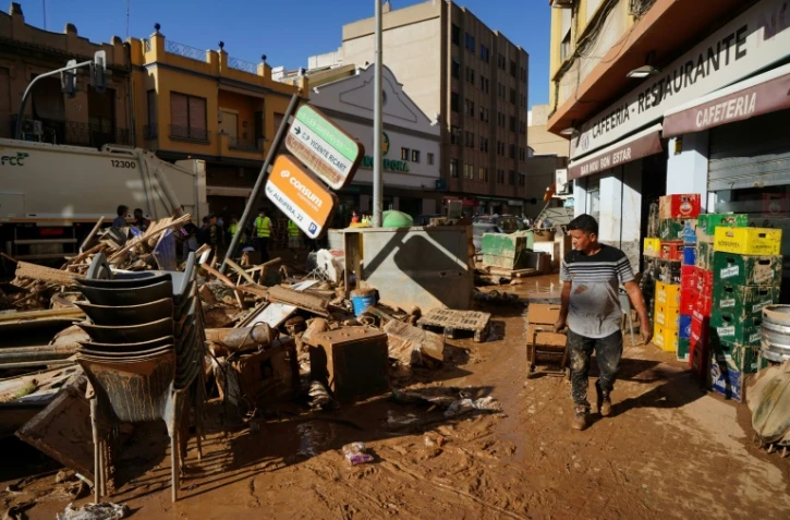 Après les inondations dans la ville de benetusser, dans le sud-est de l'Espagne, le 2 novembre 2024