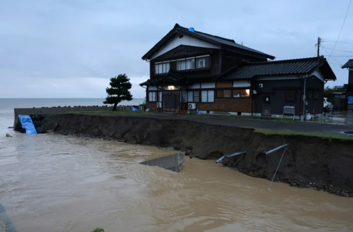 Inondations provoquées par des fortes pluies à Suzu, dans la préfecture d'Ishikawa, le 21 septembre 2024 au Japon