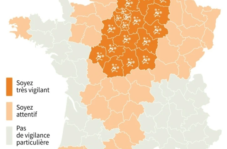24 départements en vigilance neige 