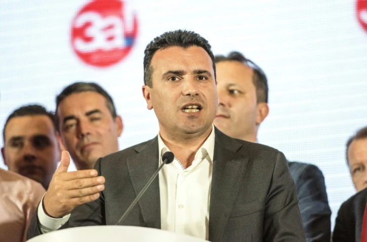 Le Premier ministre macédonien Zoran Zaev lors d'une conférence de presse à Skopje, le 30 septembre 2018