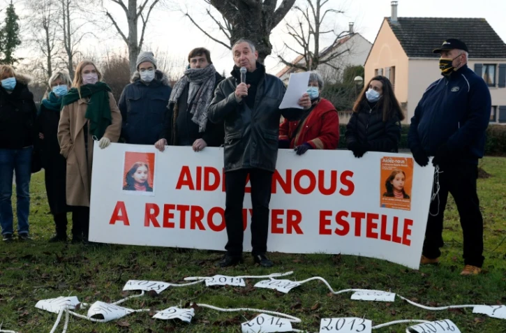 Eric Mouzin, père d'Estelle Mouzin, durant une marche en mémoire de la fillette, à Guermantes, le 9 janvier 2021
