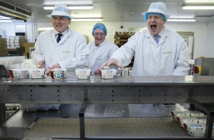 Boris Johnson en campagne électorale à Redruth, Cornouailles, le 27 novembre 2019