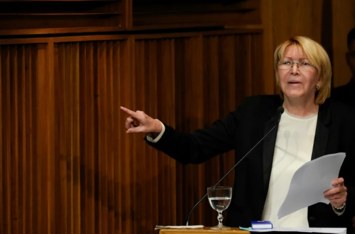 La Procureure générale Luisa Ortega, ex-chaviste convaincue et désormais opposante au président vénézuélien Nicolas Maduro, le 4 juillet 2017 dans ses bureaux, à Caracas