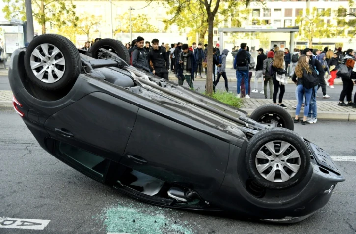 Manifestation de Lycéens contre les réformes dans l'Education nationale, le 5 décembre 2018 à Bordeaux