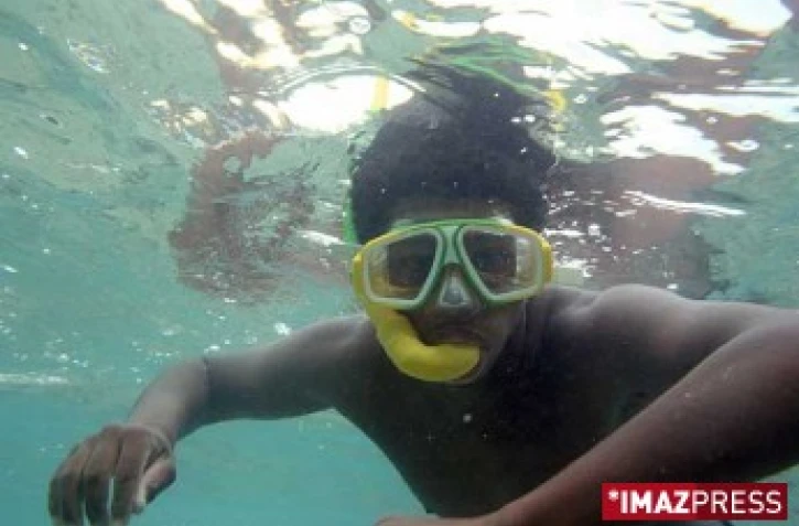 Photos sous-marine dans le lagon