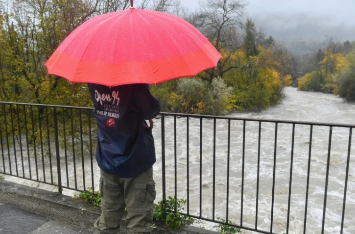 La rivière Le Loup en crue à Pont-du-Loup, le 23 novembre 2019