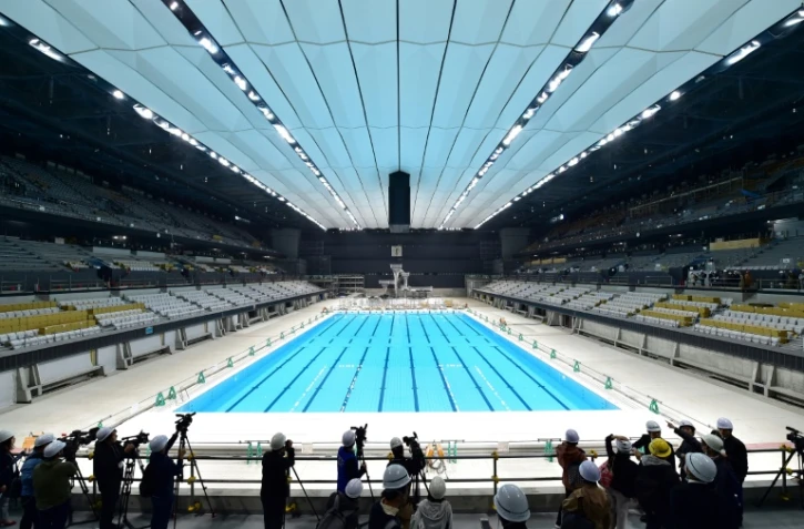 Le centre aquatique des JO de Tokyo, le 21 novembre 2019