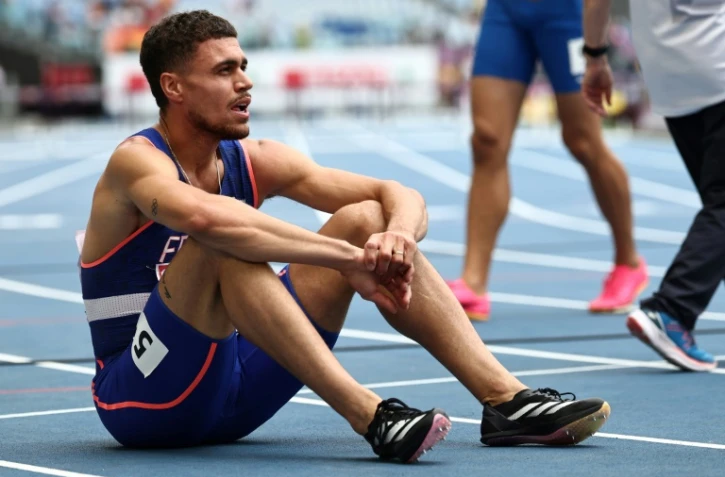 Le Français Wilfried Happio, à l'issue des demi-finales du 400 m haies aux Championnats d' Europe, le 10 juin 2024 à Rome