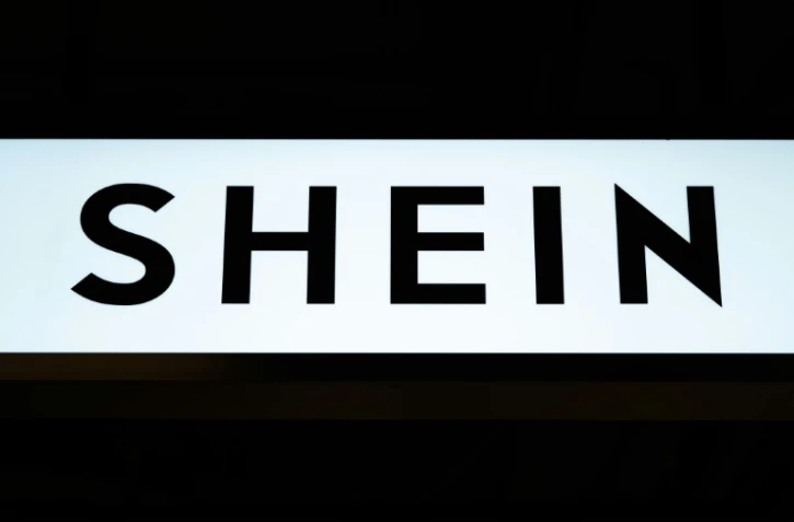 Le logo de Shein au Bazar de l'Hôtel de Ville à Paris, le 4 novembre 2025