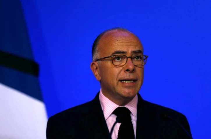 Le ministre de l'Intérieur Bernard Cazeneuve lors d'une allocution le 16 juillet 2016 à l'Hôtel de Beauvau à Paris