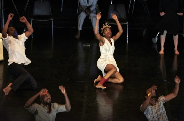 Répétition du spectacle "Kalakuta Republik", du danseur Serge Aimé Coulibaly, le 10 mars 2017 à Lyon