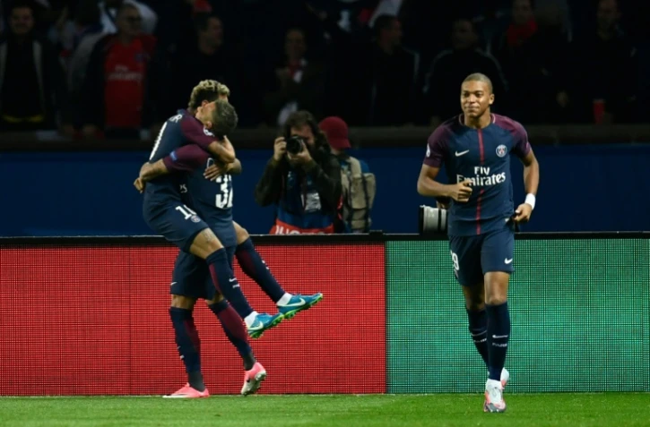 Le PSG vainqueur du Bayern en phase de poule avec notamment des buts de Neymar et de Kylian Mbappé, le 27 septembre 2017 au Parc des Princes