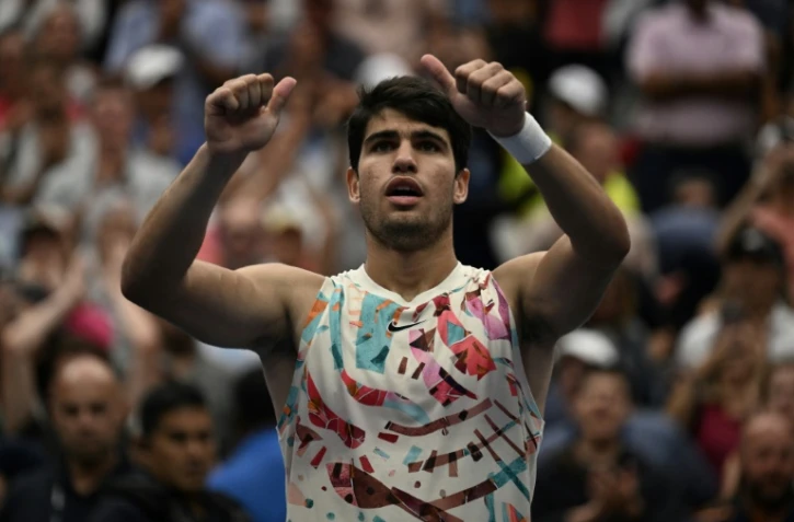L'Espagnol Carlos Alcaraz s'st qualifié pour les quarts de finale de l'US Open en battant l'Italien Matteo Arnaldi le 4 septembre 2023 à New York
