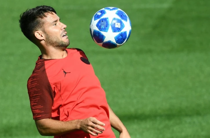 Le défenseur du PSG Juan Bernat à l'entraînement le 17 septembre 2018