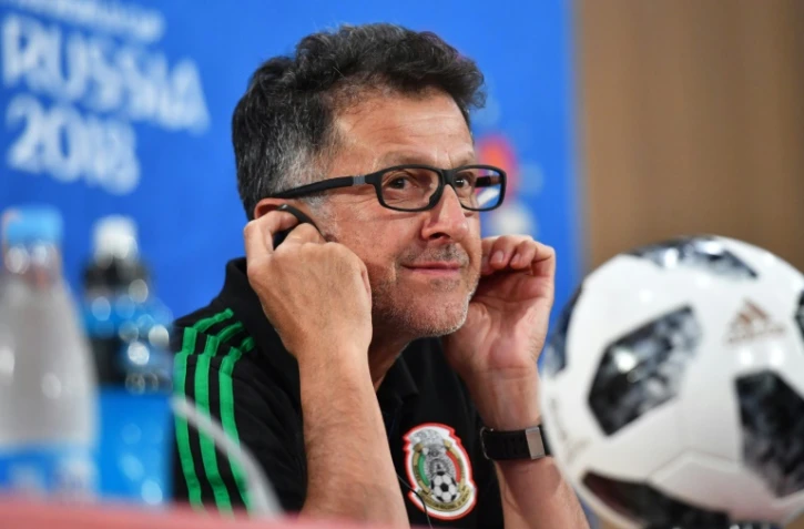 Le sélectionneur mexicain Juan Carlos Osorio en conférence de presse de veille de match à Rostov, le 22 juin 2018
