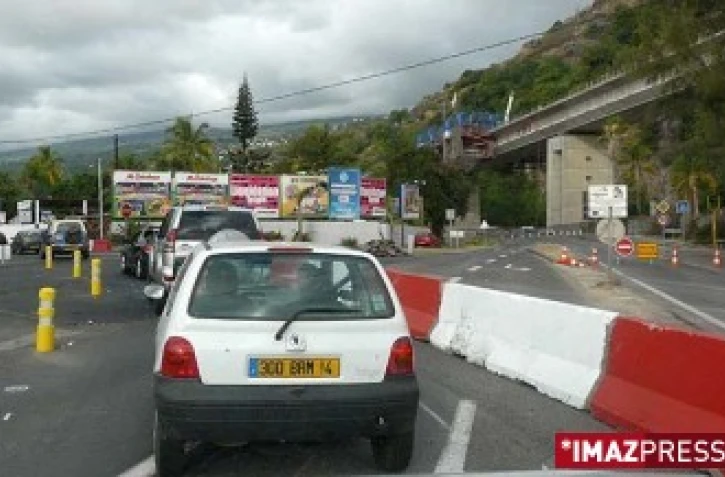 La circulation a été relativement fluide aux abords de Saint-Paul (Photo Imaz Press Réunion)